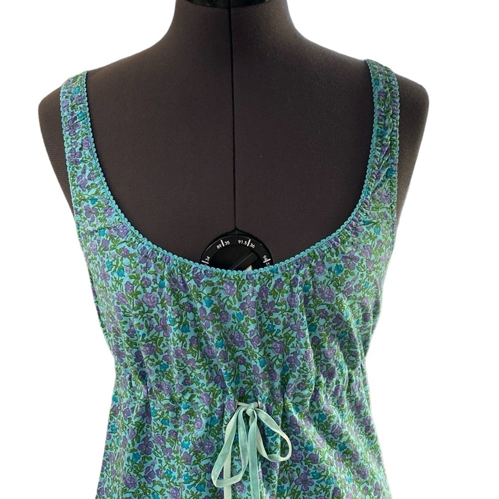 Vintage Ralph Ralph Lauren Size M Cotton Floral Print Machine Wash Sleeveless - Picture 2 of 9